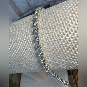 Rhinestone Silver Vintage Art Deco Bracelet